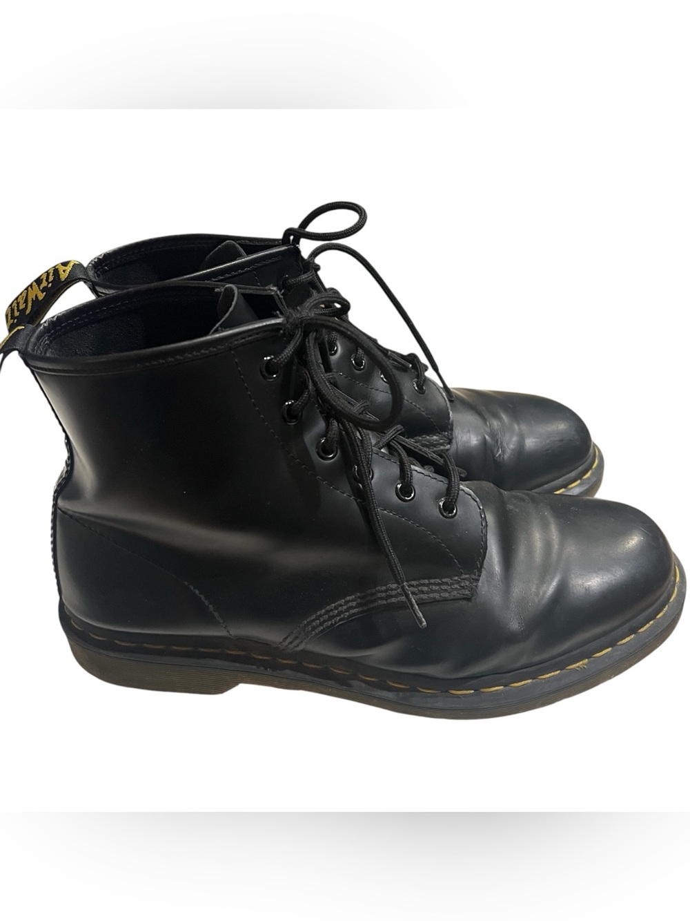 Dr. Martens 101 Yellow Stitch Smooth Leather Ankle Boots unknown size measure 12